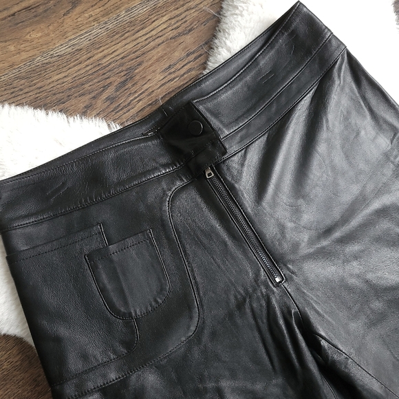 Free People Dancassab Amal Leather Trouser Pants - Picture 3 of 8